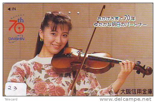 Télécarte Telefonkarte - VIOLIN - VIOLINE - VIOOL (23) Instrument De Musique - Musik Muziek Music JAPAN PHONECARD - Música