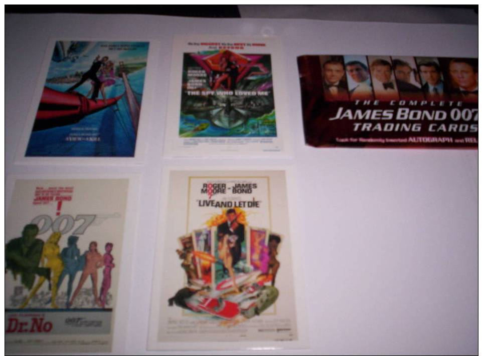 Carte à L´unité : THE COMPLETE JAMES BOND 007 LOT DE 4 CARTES - James Bond