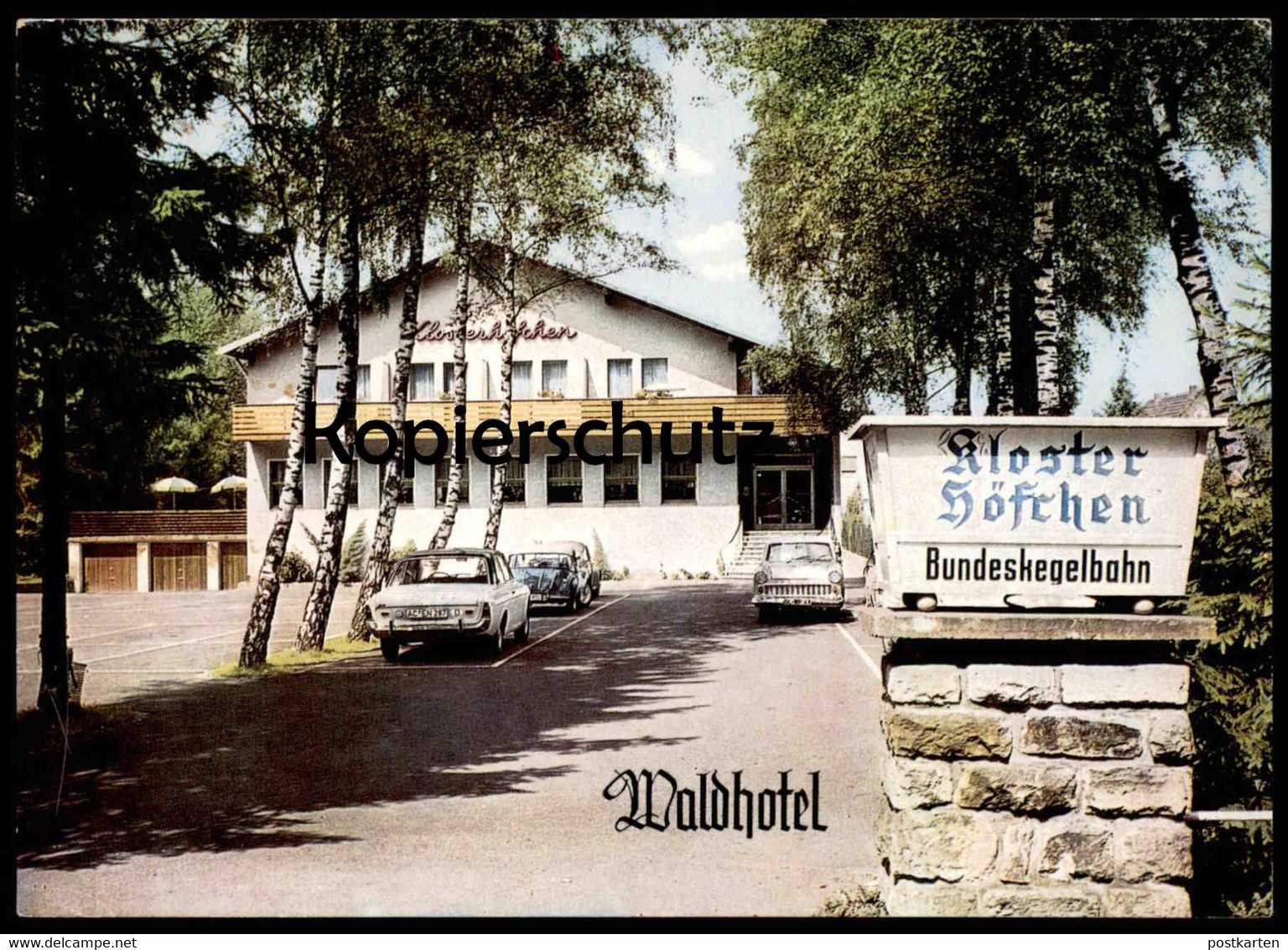 ÄLTERE POSTKARTE BENSBERG FRANKENFORST HOTEL KLOSTERHÖFCHEN WALDHOTEL Kegelbahn Kegeln Bowling Bergisch Gladbach - Bergisch Gladbach