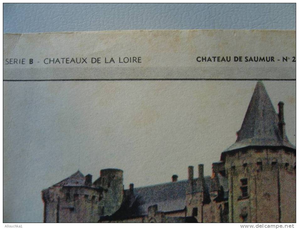 IMAGE & CHROMOS CHATEAUX DE LA LOIRE CHATEAU DE SAUMUR KODACHROME J.RICHARD SERIE B  COMTES DANJOU XIIIEME SIECLE - Sammlungen