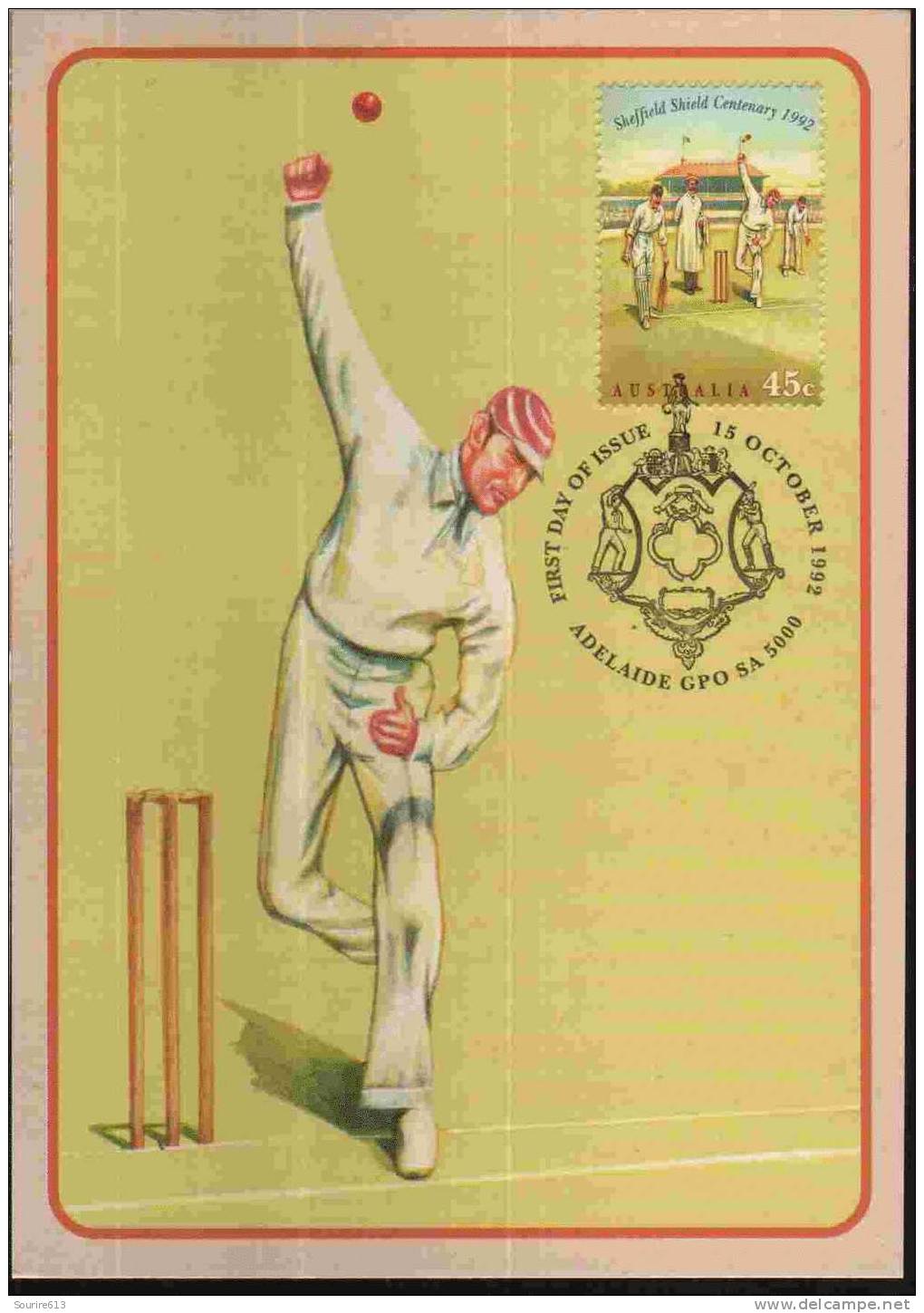 CPJ Australie 1992 Sports Cricket 1890 Match De Cricket Bowler - Cricket
