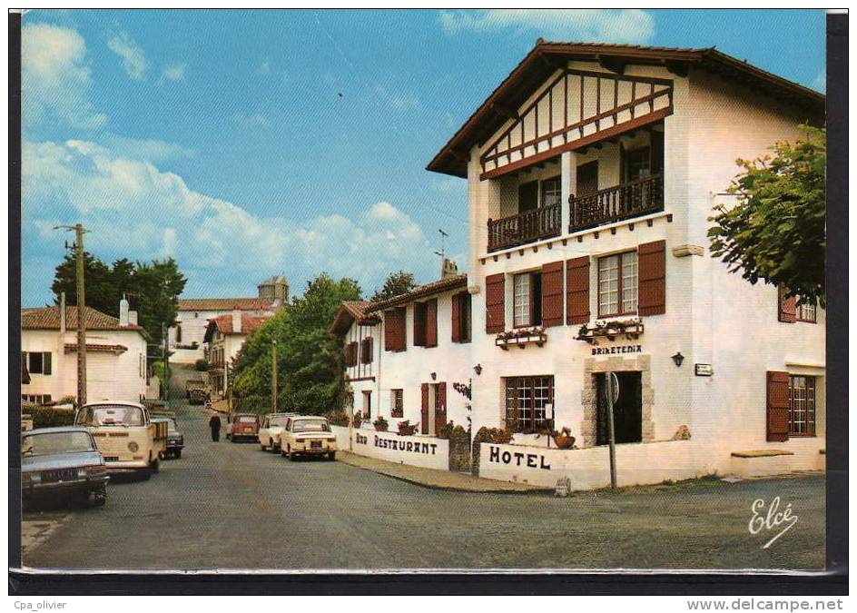 64 GUETHARY Quartier De L'Eglise, Hotel Briketenia, VW Combi, Renault 8, Ed Elcé 2953, CPSM 10x15, 1974 - Guethary