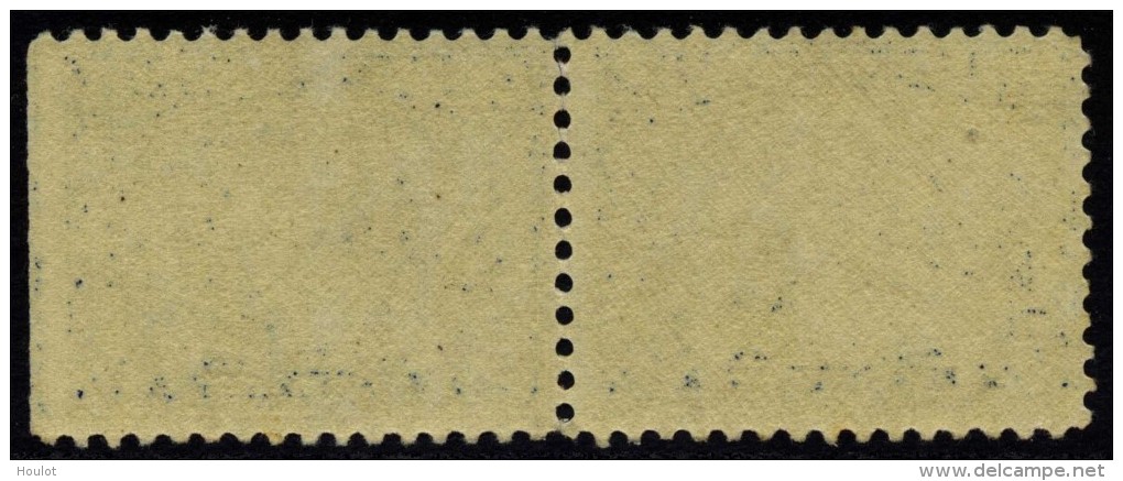 USA Mi.N° 257 ** Als  Paar, Linke Marke Rechts Geschnitten Mit Blauer Trennungslinie (Schnittlinie)  ; 1920 - Unused Stamps