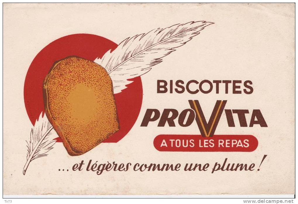 #Bv001 - Buvard Biscottes Provitta - Alimentare