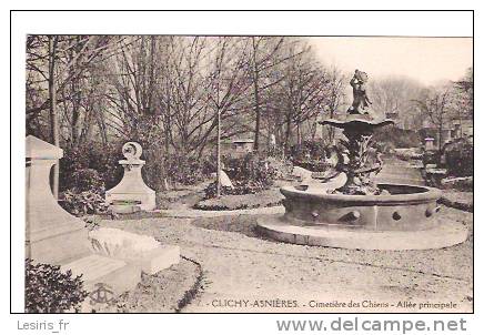 CPA - CLICHY - ASNIERES - CIMETIERE DES CHIENS - ALLEE PRINCIPALE - 7 - ABEILLE - A. C. - PARIS - Clichy