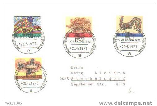 Berlin - Mi-Nr 386/389 Umschlag Mit Sonderstempel / Cover With Special Cancellation (W073) - Lettres & Documents