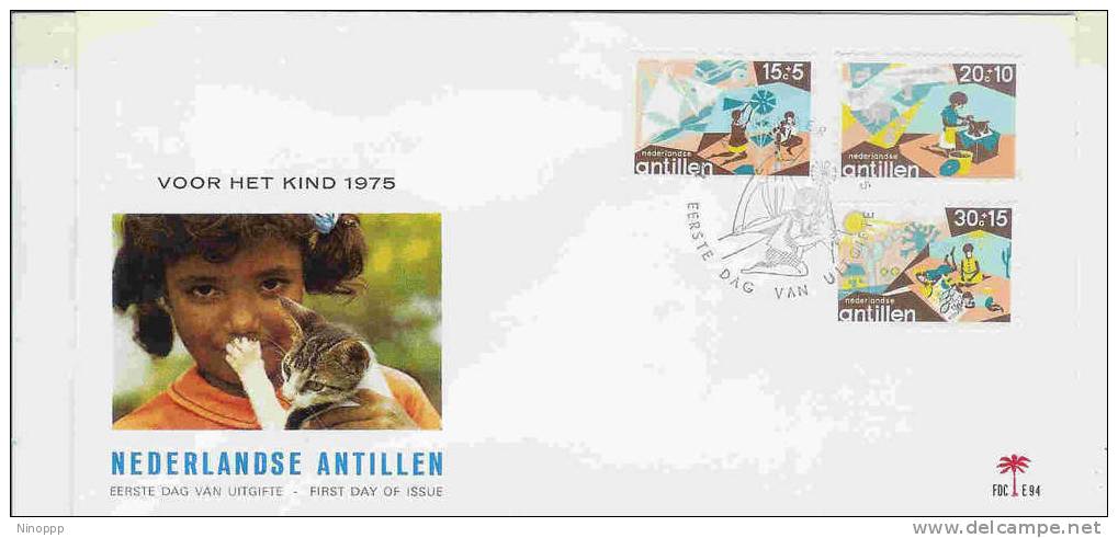 Nrtherlands Antilles-1975 IChild Welfare  FDC - Curaçao, Nederlandse Antillen, Aruba