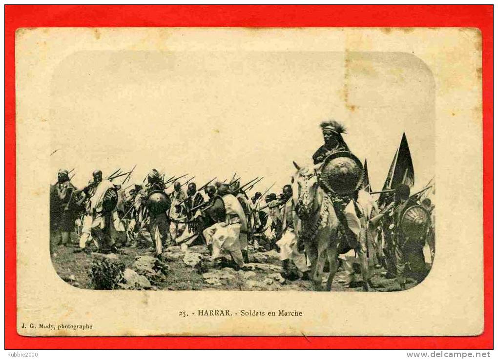 ABYSSINIE HARRAR SOLDATS EN MARCHE CARTE EN BON ETAT - Ethiopie