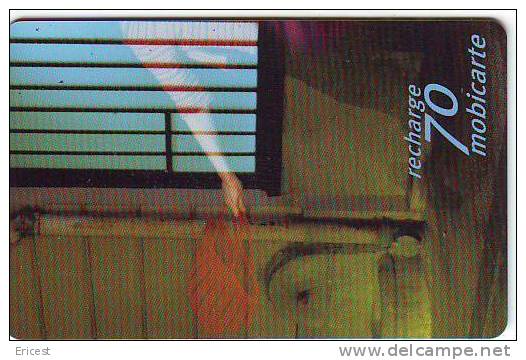 MOBICARTE 70 TEMPS MORTS 1 10/00 Au 06/2003 Tranche Noire, Sans Cadre, Numéro Laser ETAT COURANT (Rayures Au Verso) - Cellphone Cards (refills)