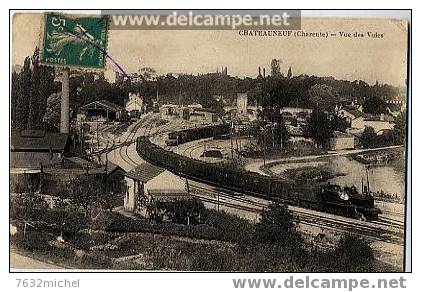 16 - CHATEAUNEUF -Vue Des Voies - Beau Train ! - Chateauneuf Sur Charente