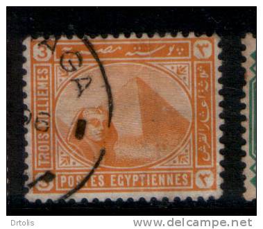 EGYPT / 1888 / AGA CANC. / USED / VF  . - 1866-1914 Khedivate Of Egypt