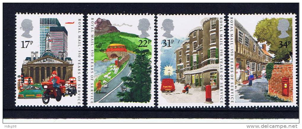 GB Großbritannien 1985 Mi 1035-38** 350 Jahre Britische Post - Unclassified