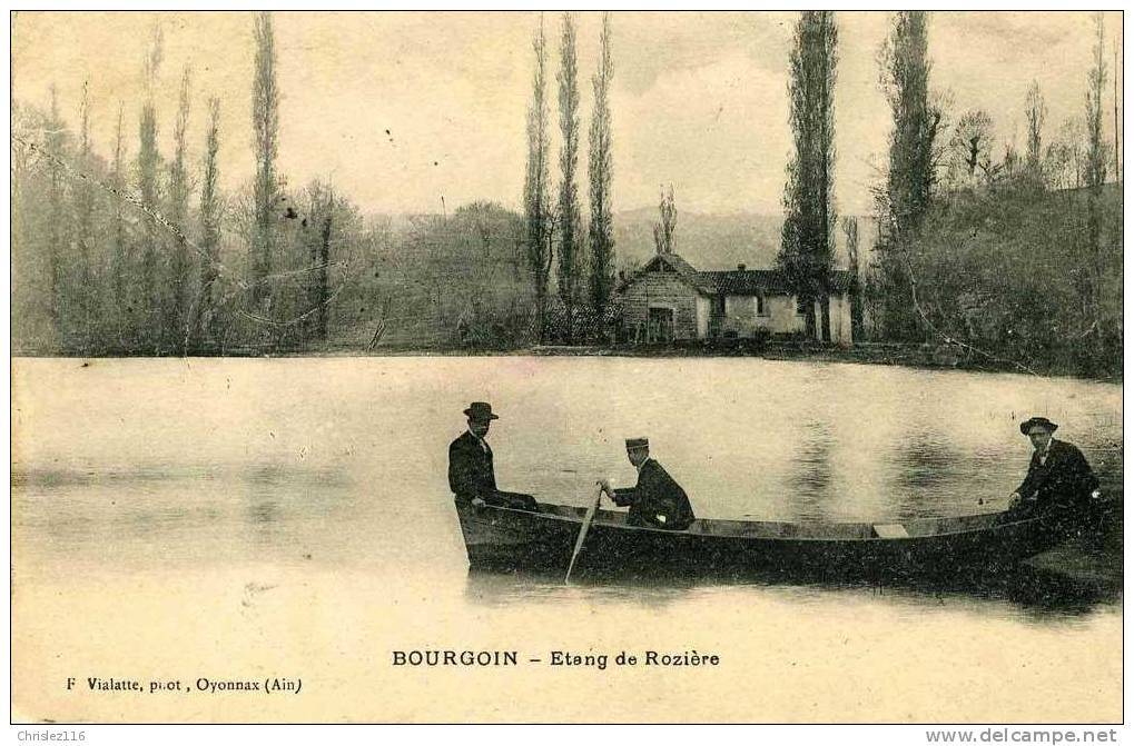 38 BOURGOIN Etang De Rozière  Beau Plan Animé - Bourgoin