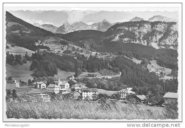 74 )FL) SAINT JEAN DE SIXT, Vue Générale Et Chaîne Des Aravis, N° 2701 Ed GIL, CPSM 9 X 14 - Sixt-Fer-à-Cheval