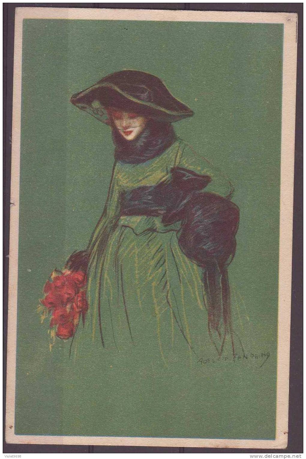 ZANDRINO A : Femme Au Chapeau - Zandrino