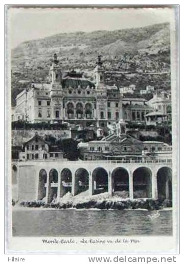 Cpsm MONACO Monte Carlo Casino Vu De La Mer -carte Non Glacee - Spielbank