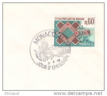 1978 Monaco FDC  Olympiade  Bridge - Non Classificati