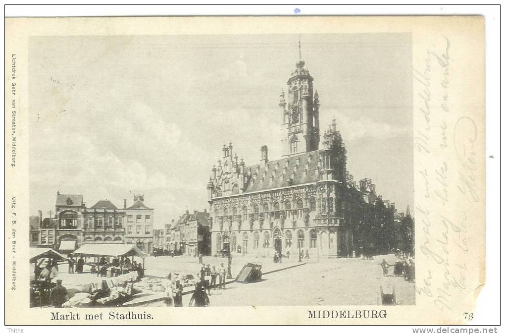 MIDDELBURG Markt Met Stadhuis - 1905 - Middelburg