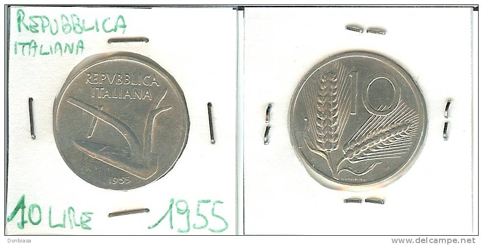 Repubblica Italiana: 10 Lire 1955 QSPL - 10 Liras