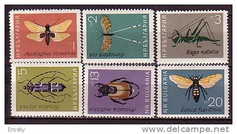 L1431 - BULGARIE BULGARIA Yv N°1247/52 ** PAPILLONS BUTTERFLIES - Unused Stamps