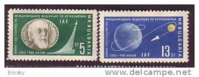 L1631 - BULGARIE BULGARIA AERIENNE Yv N°91/92 ** ESPACE SPACE - Posta Aerea