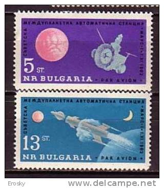 L1633 - BULGARIE BULGARIA AERIENNE Yv N°96/97 ** ESPACE SPACE - Poste Aérienne