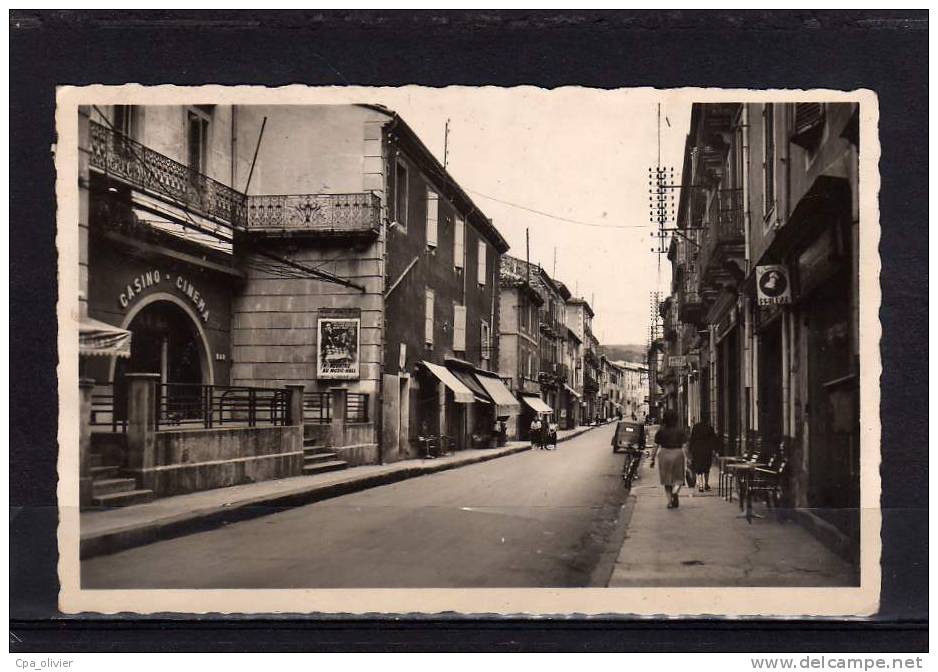 30 BESSEGES Rue De La République, Cinéma Casino, Animée, Cachet Ambulant Besseges à Ales, Ed Brunel, CPSM 9x14, 1952 - Bessèges