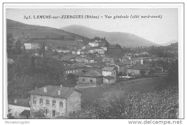 69 ) FL) LAMURE SUR AZERGUES, Vue Générale (coté Nord Ouest), N° 345, - Lamure Sur Azergues