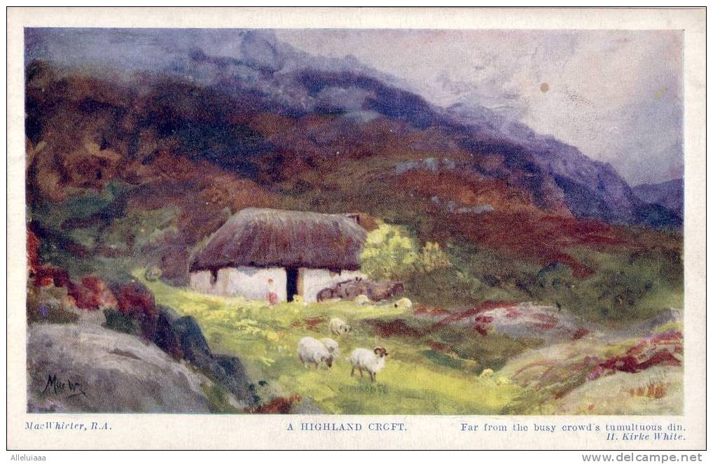 CPA Belle Carte Illustration Raphael TUCK " OILETTE "connaiseur A HIGHLAND CROFT - MacWhiter " N°2979 - Tuck, Raphael