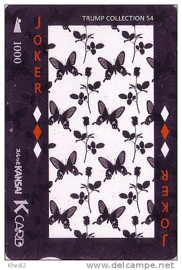 Carte à Jouer Japon - Série 54/54 - Animal - PAPILLON / Joker Trèfle - BUTTERFLY Japan Playing Card - SCHMETTERLING - 50 - Games