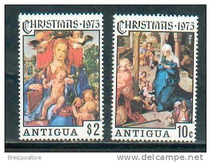 Antigua 1975 - Noel, Peintures D'Albrecht Dürer / Christmas, Paintings By Albrecht Dürer - MNH - Madones