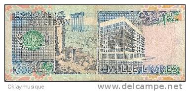 Billet Du Liban Mille Livres - Lebanon