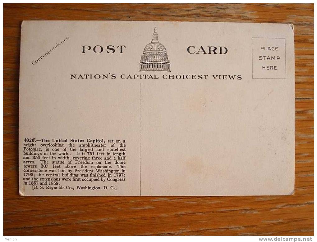 The Capitol  Washington D.C.   1910-    VF    D16317 - Washington DC
