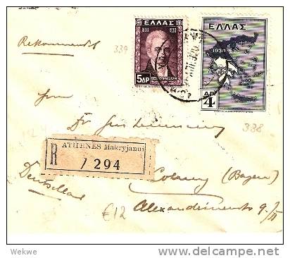 G24032 / Briefmarke Mit  Karte Von Griechenland 1830/1930 + Graf Capo D´Istria(Arzt) - Briefe U. Dokumente