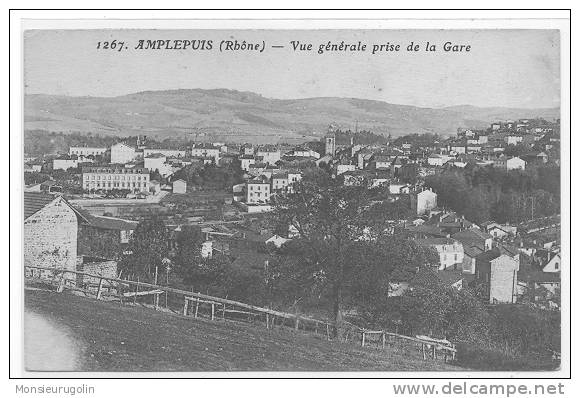 69 )FL) AMPLEPLUIS, Vue Générale Prise De La Gare, N° 1267, - Amplepuis