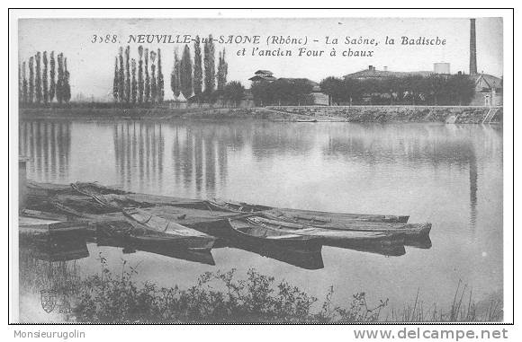 69 )FL) NEUVILE SUR SAONE, La Saone, La Badische Et L'ancien Four à Chaux, N° 3588 - Neuville Sur Saone