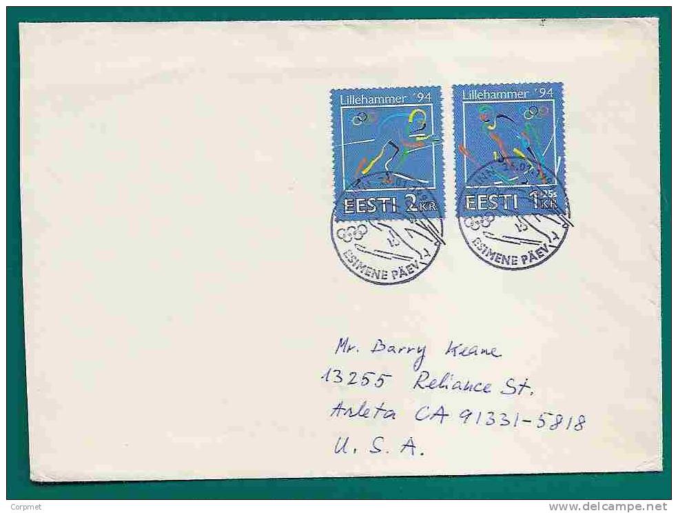 OLYMPICS GAMES - 1994 LILLEHAMMER EESTI  COMM CANCELLATION COVER - Winter 1994: Lillehammer