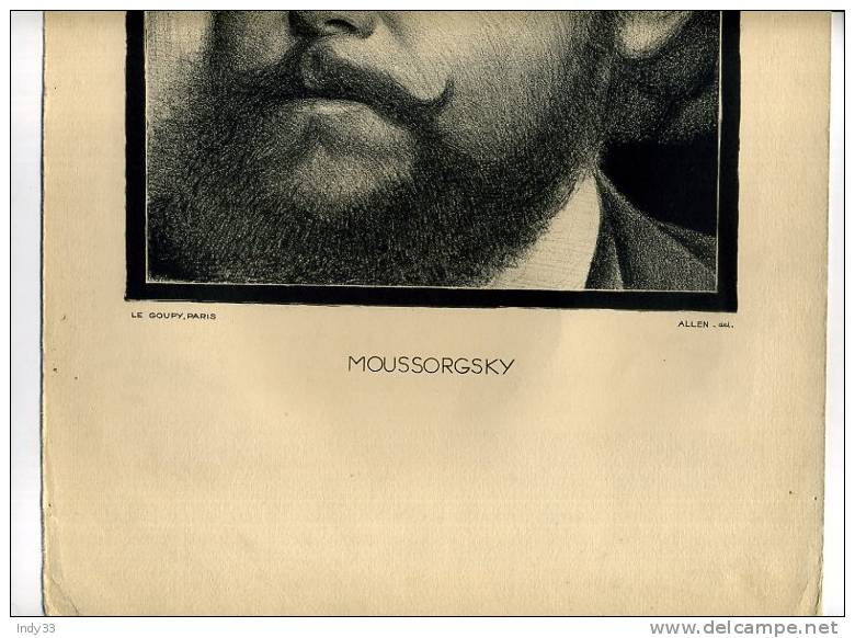 - PORTRAIT DE MOUSSORGSKY . LITHO DEBUT DU XX´e S. - Other & Unclassified