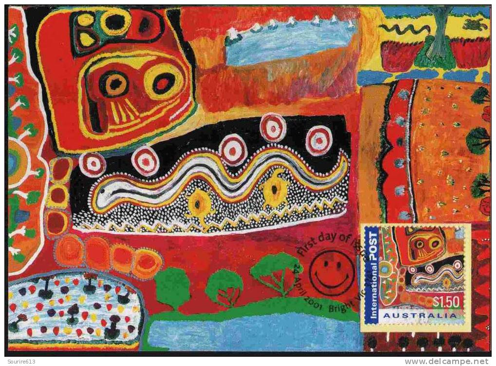 CPJ Australie 2001 Textile Bayulu Banner - Textiel