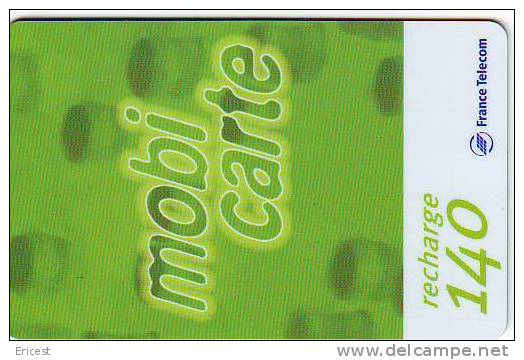 MOBICARTE 140 FRANCS 02/99 Au 12/2001 Petit Cadre, Barre Sous Cadre  ETAT COURANT - Cellphone Cards (refills)