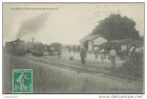 794 C*/ CPA  MARCHENOIR St LEONARD (41)   LA GARE - Marchenoir