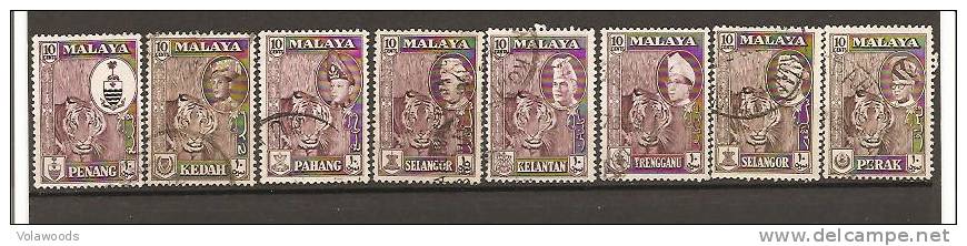 Malesia - Serie Usata: Tigri - Malesia (1964-...)