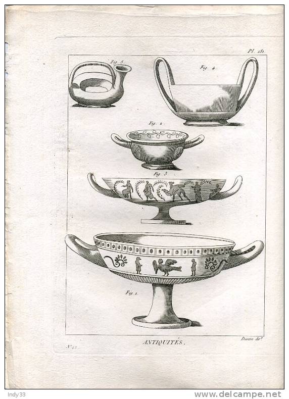 - ANTIQUITES . COUPES . EAU FORTE DE 1809 - Autres & Non Classés