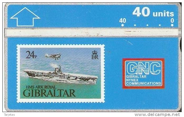 TARJETA DE GIBRALTAR DE UN SELLO DE UN BARCO NUEVO-MINT (STAMP-SHIP) - Briefmarken & Münzen