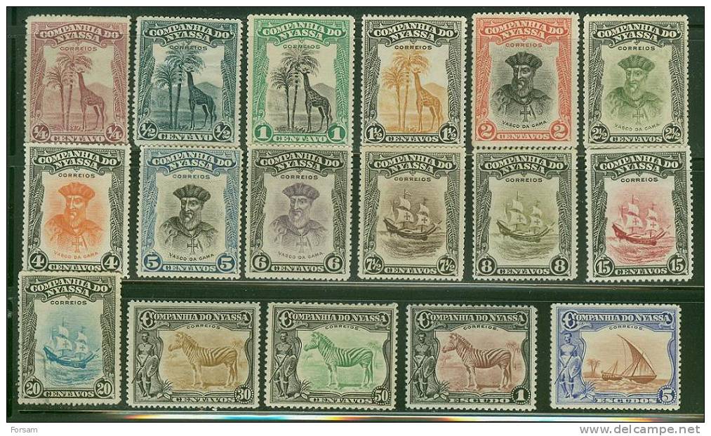 NYASSA..1921/23..Michel # 95-105;107-109;111-112;11 4...MLH (#108-used Only). - Nyassaland