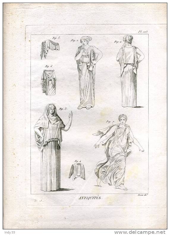 - ANTIQUITES . VÊTEMENTS FEMININS . EAU FORTE DE 1809 - Autres & Non Classés