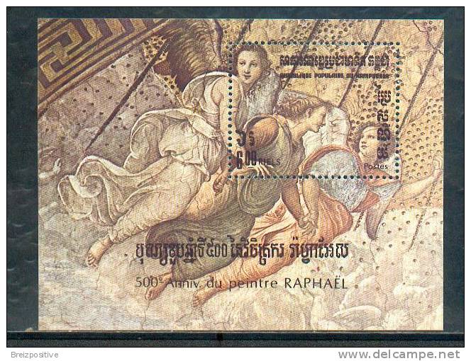 Cambodge Cambodia (Kampuchea) 1983 - Peinture De Raphael / Painting By Raphael - MNH - Religie