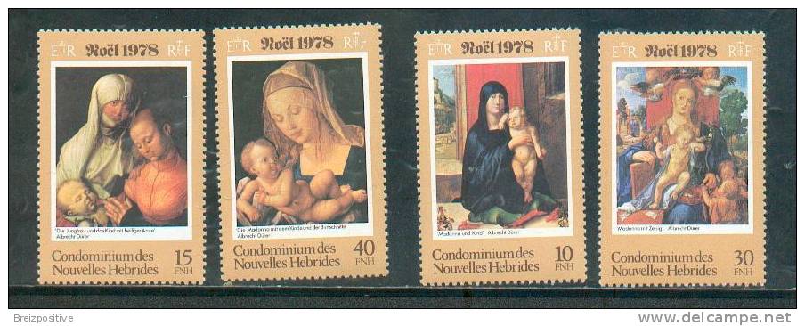 Nouvelles Hébrides / New Hebrides 1978 - Noel, Peintures De Durer / Christmas, Paintings By Durer - MNH - Madonna