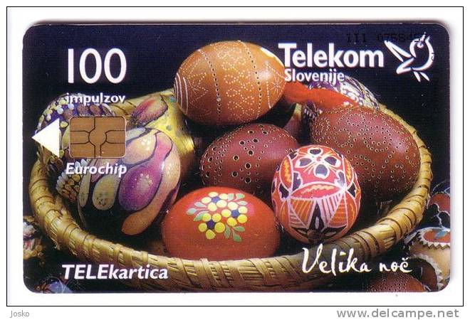 HAPPY EASTER  ( Slovenia Rare - 4.000 Ex. ) *** Heureux Pâques - Ostern - Feliz Pascua - Buona Pasqua * Egg - Eggs - œuf - Stagioni