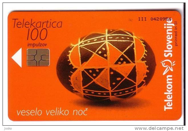 HAPPY EASTER  ( Slovenia Rare - 19.963 Ex.) *** Heureux Pâques - Ostern - Feliz Pascua - Buona Pasqua * Egg - Eggs - œuf - Saisons